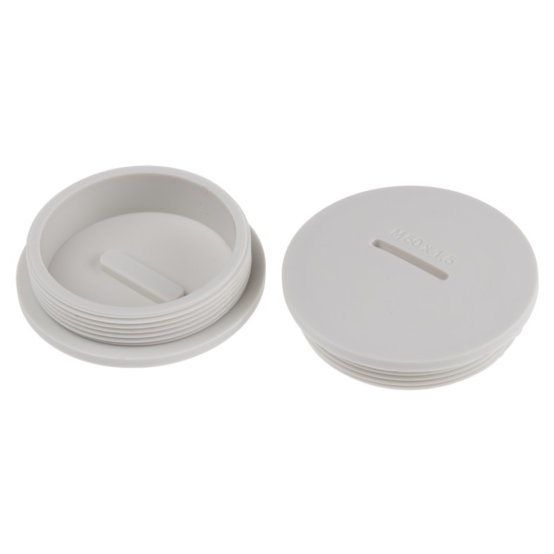 10 pcs - RS PRO Blanking Plug, M50, 49.9mm Hole Diameter, Nylon 66, 55.5mm Diameter, Threaded