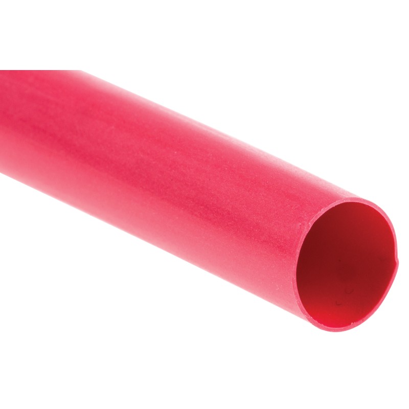 1 pcs - TE Connectivity Heat Shrink Tubing, Red 9.5mm Sleeve Dia. x 1.2m Length 2:1 Ratio, RNF-100 Series