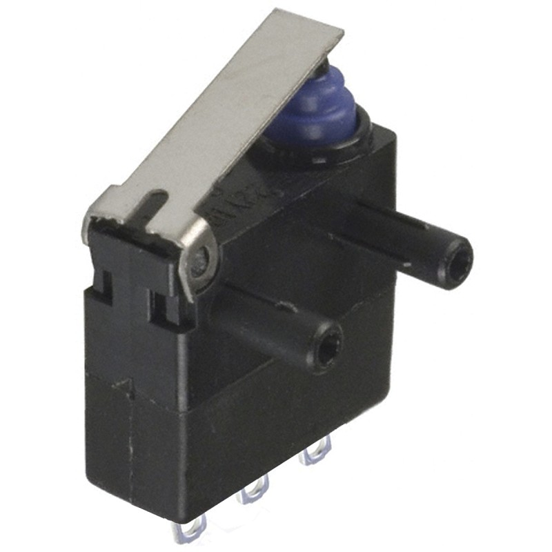 250 pcs - Omron Lever Micro Switch, Solder Terminal, 2 A @ 12 V dc, SPDT, IP67