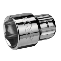 1 pcs - SAM 1/2 in Drive 17mm Pass Through Socket, 6 point