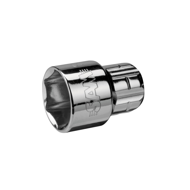 1 pcs - SAM 1/2 in Drive 17mm Pass Through Socket, 6 point