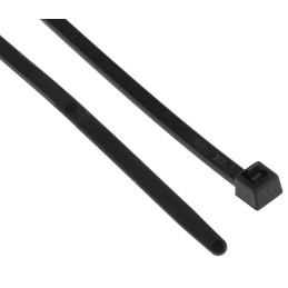 1 Bag of 100 - HellermannTyton Cable Tie, Releasable, 300mm x 4.6 mm, Black Polyamide 6.6 (PA66), Pk-100