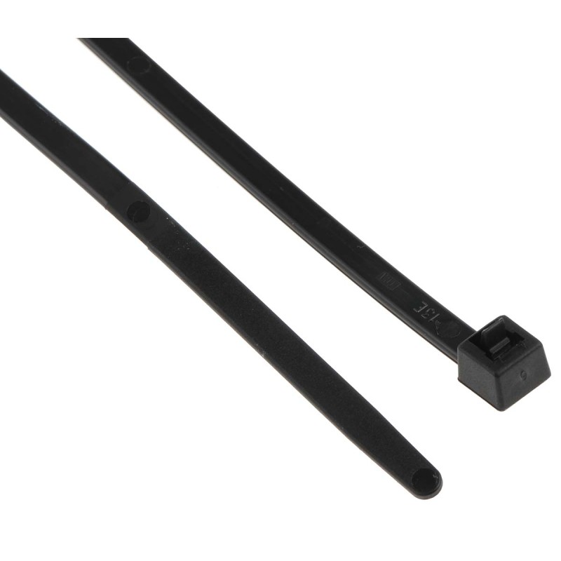 1 Bag of 100 - HellermannTyton Cable Tie, Releasable, 300mm x 4.6 mm, Black Polyamide 6.6 (PA66), Pk-100