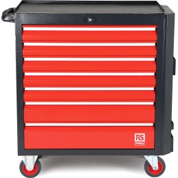 1 pcs - RS PRO 7 drawer Steel Wheeled Tool Chest, 975mm x 450mm x 710mm