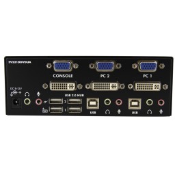 1 pcs - StarTech.com 2 Port Dual Monitor USB DVI, VGA KVM Switch, 3.5 mm Stereo 1920 x 1200 Maximum Resolution