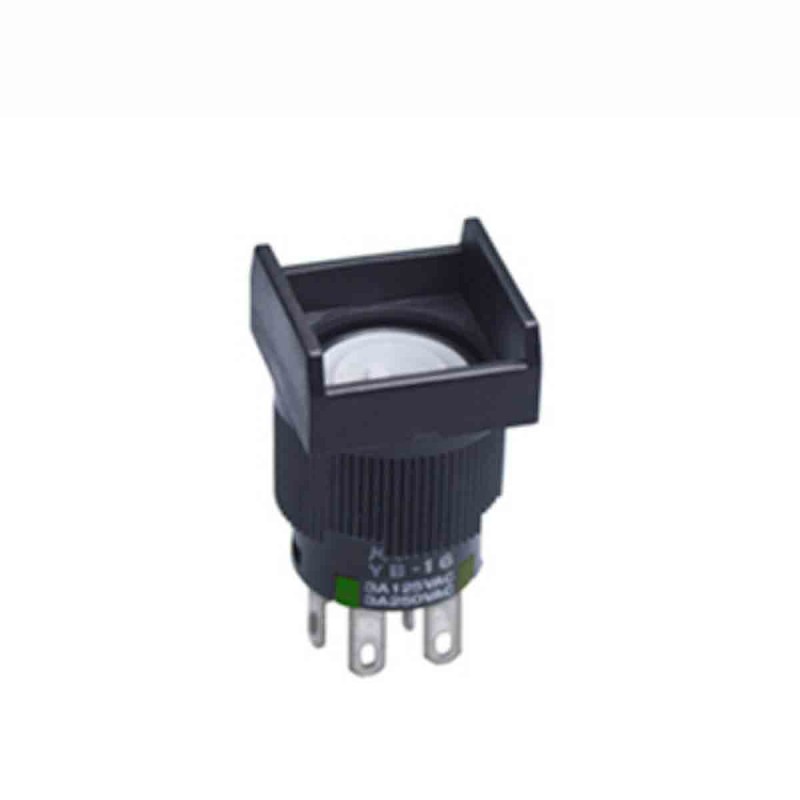 1 pcs - NKK Switches YB Series Push Button Switch, On-On, Panel Mount, 16mm Cutout, SPDT, 125V, IP65