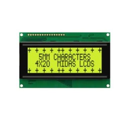 1 pcs - Midas MC42005A6W-SPTLY-V2 Alphanumeric LCD Display Yellow-Green, Transflective