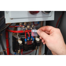 1 pcs - Brady B-427 Self-laminating Vinyl Transparent/White Cable Labels, 25.4mm Width, 101.6mm Height