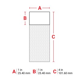 1 pcs - Brady B-427 Self-laminating Vinyl Transparent/White Cable Labels, 25.4mm Width, 101.6mm Height
