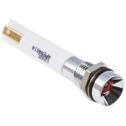 1 pcs - RS PRO Orange Panel Mount Indicator, 21.6 - 26.4V dc, 6mm Mounting Hole Size, IP67