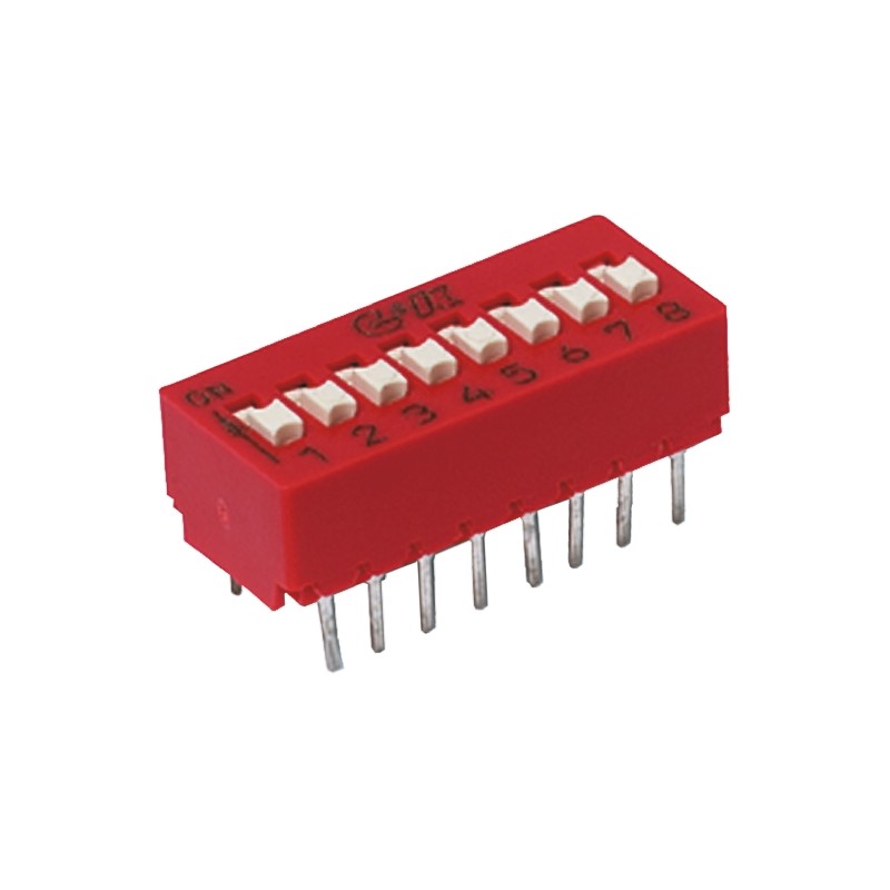 1 pcs - C & K 1 Way Through Hole DIP Switch SPST, Extended Actuator