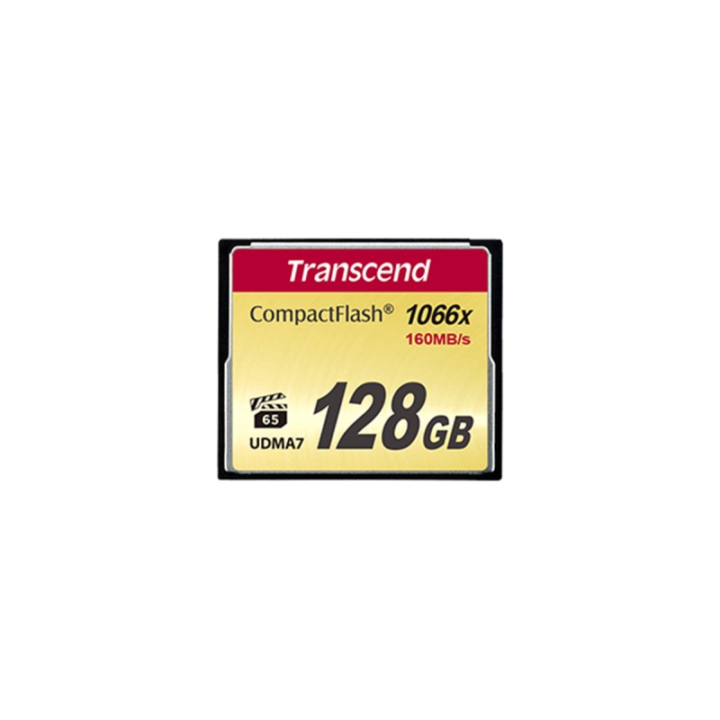 1 pcs - Transcend CompactFlash 128 GB MLC Compact Flash Card