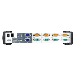 1 pcs - Aten 4 Port USB VGA KVM Switch, 3.5 mm Stereo 2048 x 1536 Maximum Resolution