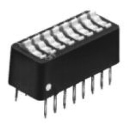 2 pcs - TE Connectivity 8 Way Through Hole DIP Switch SPST, Rocker Actuator