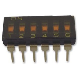 5 pcs - Omron 6 Way Through Hole DIP Switch 6P