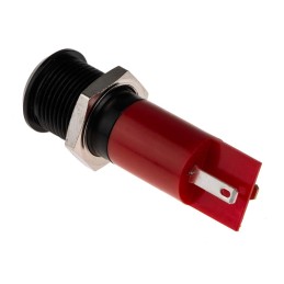1 pcs - RS PRO Red Panel Mount Indicator, 24V dc, 14mm Mounting Hole Size, Solder Tab Termination