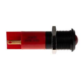 1 pcs - RS PRO Red Panel Mount Indicator, 24V dc, 14mm Mounting Hole Size, Solder Tab Termination
