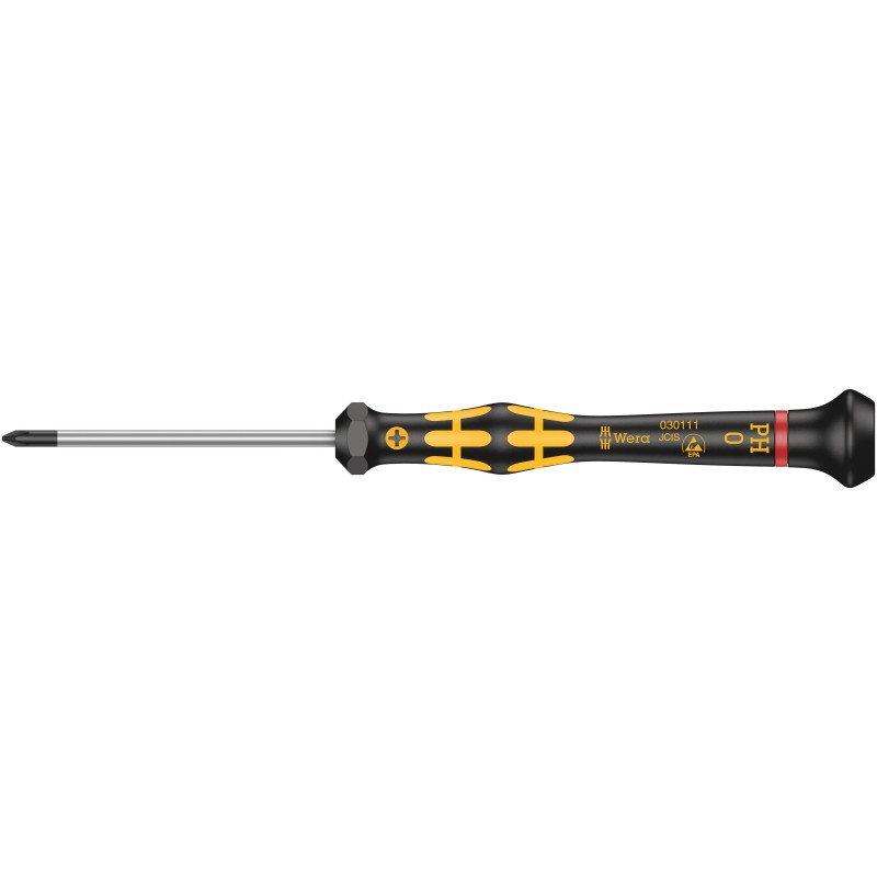 1 pcs - Wera Phillips Precision Screwdriver, PH0 Tip, 60 mm Blade, 157 mm Overall