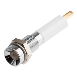 1 pcs - RS PRO Green, Red Panel Mount Indicator, 12V dc, 6mm Mounting Hole Size, Solder Tab Termination