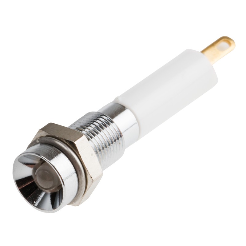 1 pcs - RS PRO Green, Red Panel Mount Indicator, 12V dc, 6mm Mounting Hole Size, Solder Tab Termination