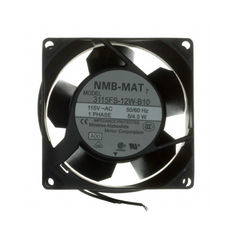 1 pcs : 3115FS-12W-B10-A00 - FAN AXIAL 80X38MM 115VAC WIRE