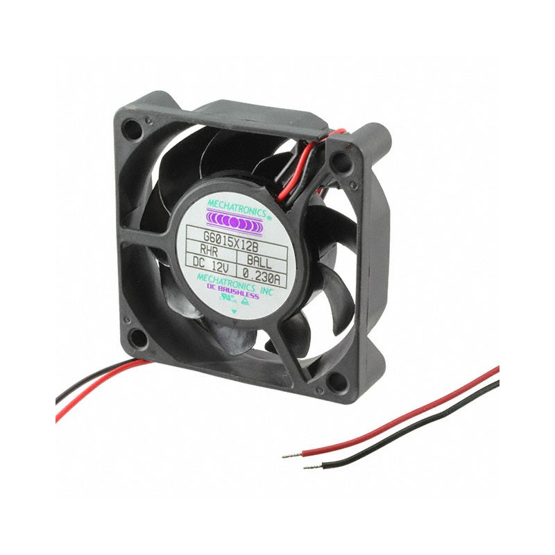 1 pcs : G6015X12B-RHR - FAN AXIAL 60X15MM 12VDC WIRE