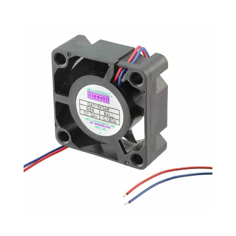 1 pcs : G4015X24B-RSR - FAN AXIAL 40X15MM 24VDC WIRE