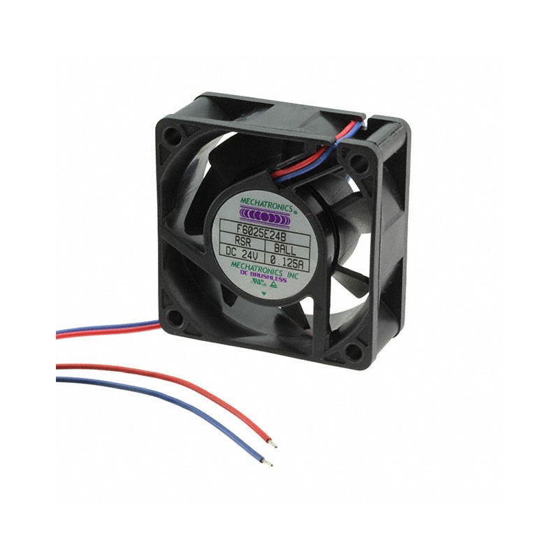 1 pcs : F6025E24B1-FHR - FAN AXIAL 60X25MM 24VDC WIRE
