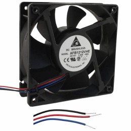 1 pcs : AFB1212VHE-R00 - FAN AXIAL 120X38MM 12VDC WIRE