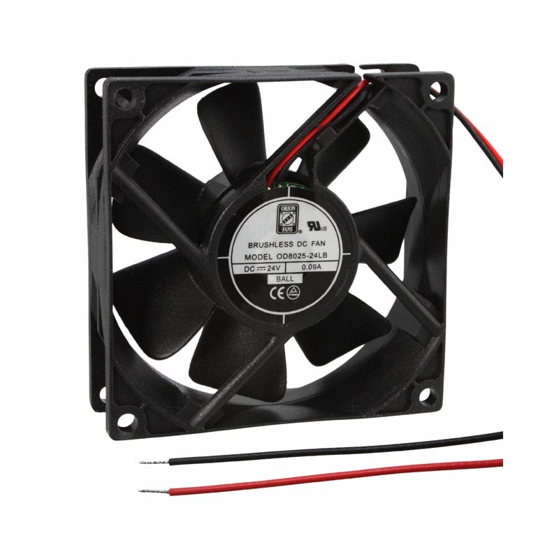 1 pcs : OD8025-24LB - FAN AXIAL 80X25MM 24VDC WIRE