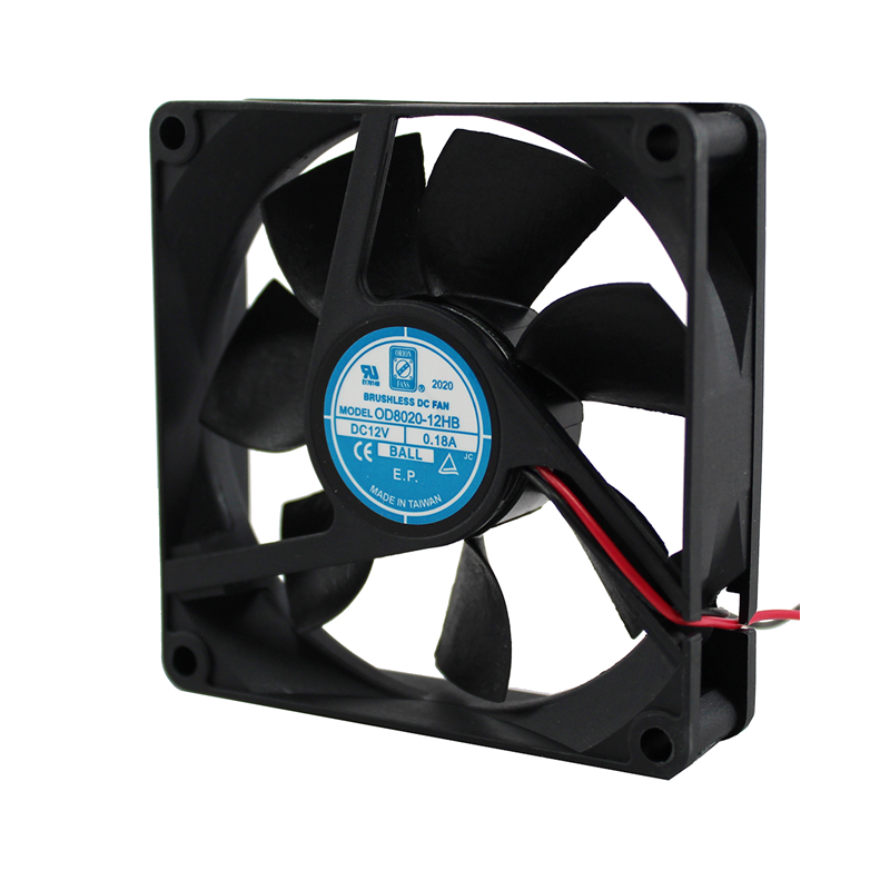 1 pcs : OD8020-12HB - FAN AXIAL 80X20MM 12VDC WIRE