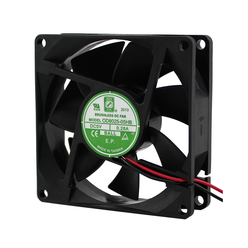 1 pcs : OD8025-05HB - FAN AXIAL 80X25MM BALL 5VDC WIRE