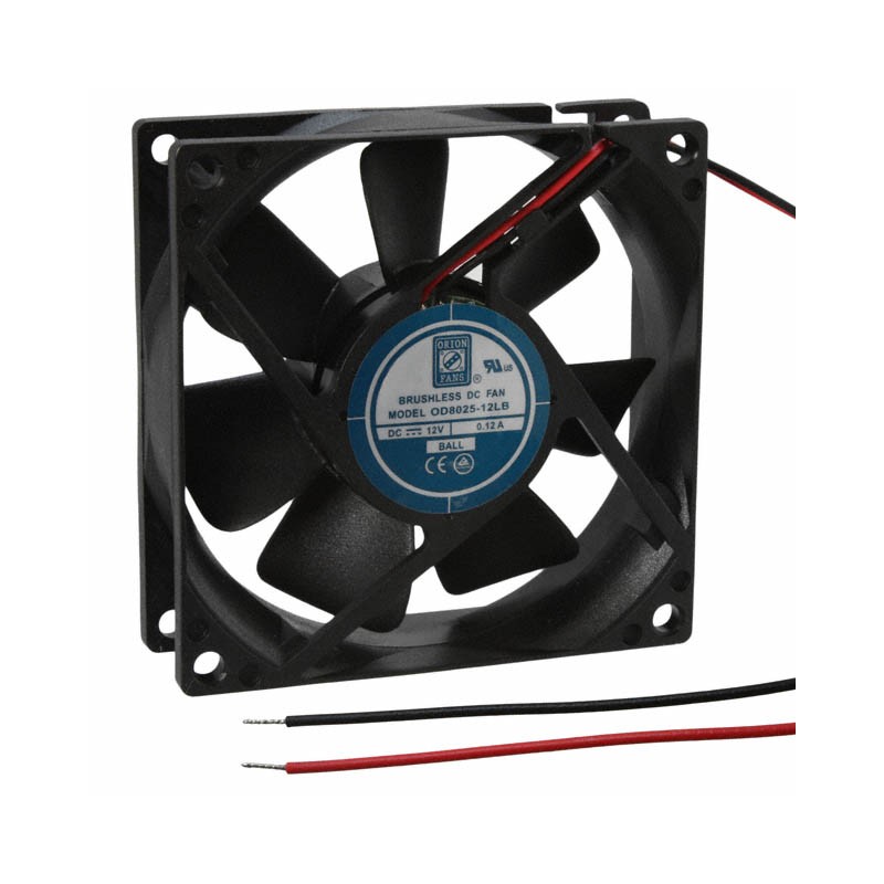 1 pcs : OD8025-12LB - FAN AXIAL 80X25MM 12VDC WIRE