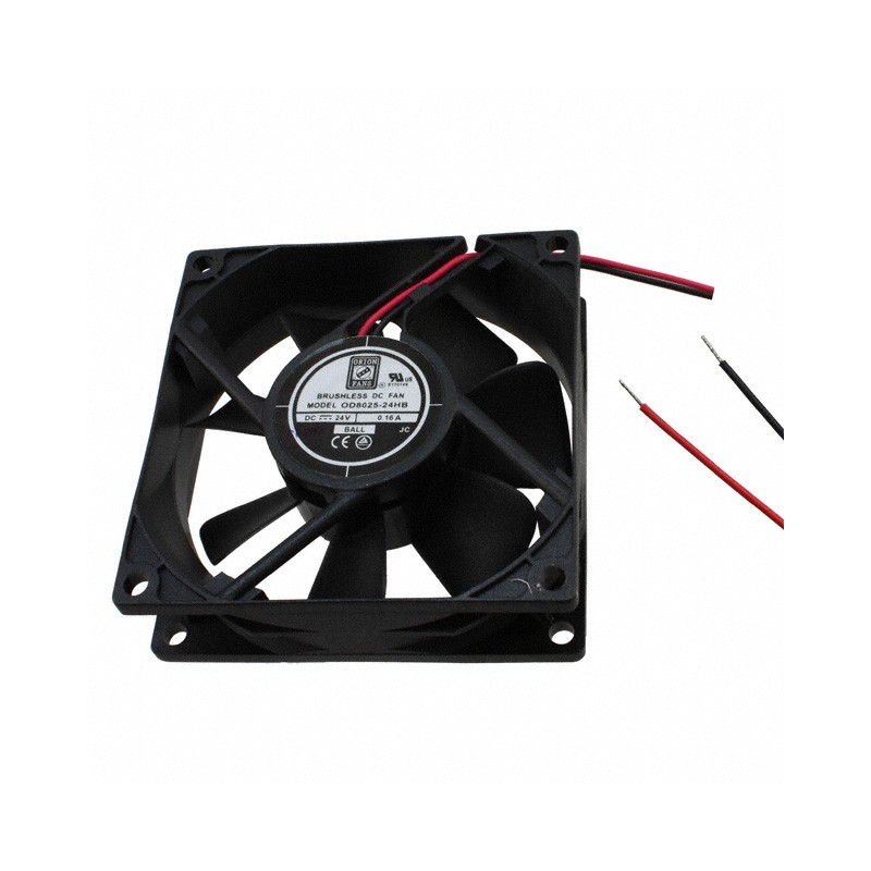 1 pcs : OD8025-24HB - FAN AXIAL 80X25MM 24VDC WIRE
