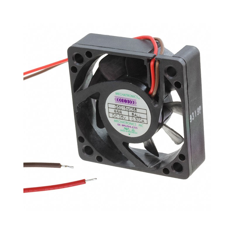 1 pcs : G5015M05B-RSR - FAN AXIAL 50X15MM BALL 5VDC WIRE