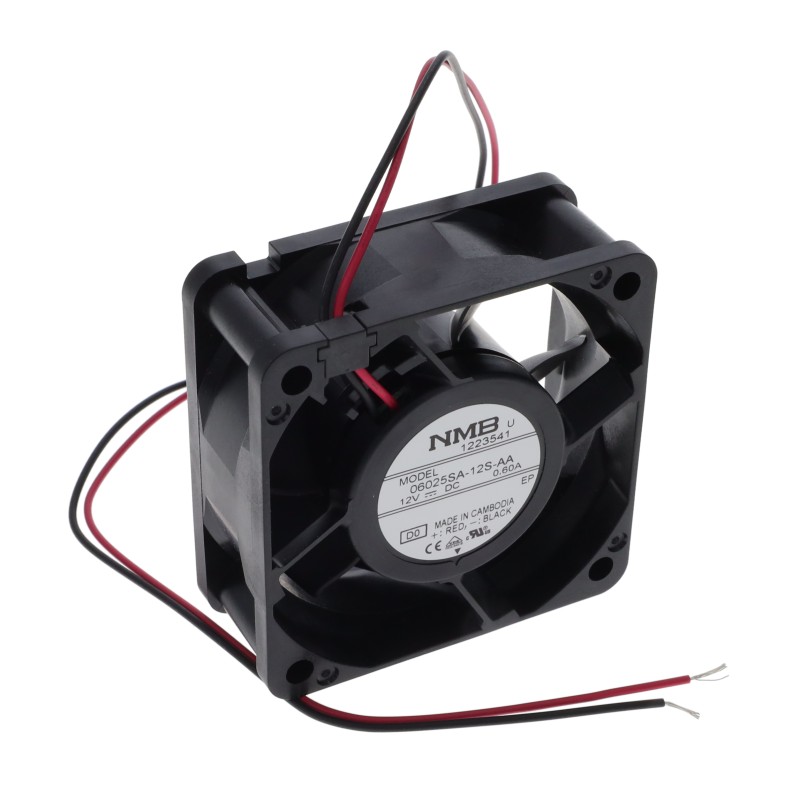 1 pcs : 06025SA-12S-AA-D0 - FAN AXIAL 60X25MM 12VDC WIRE