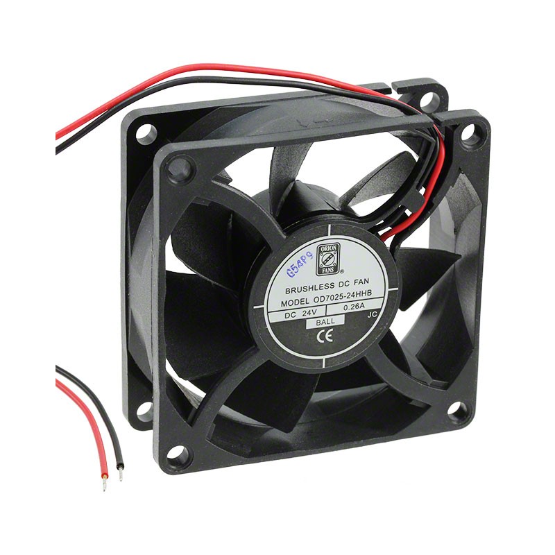 1 pcs : OD7025-24HHB - FAN AXIAL 70X25MM 24VDC WIRE