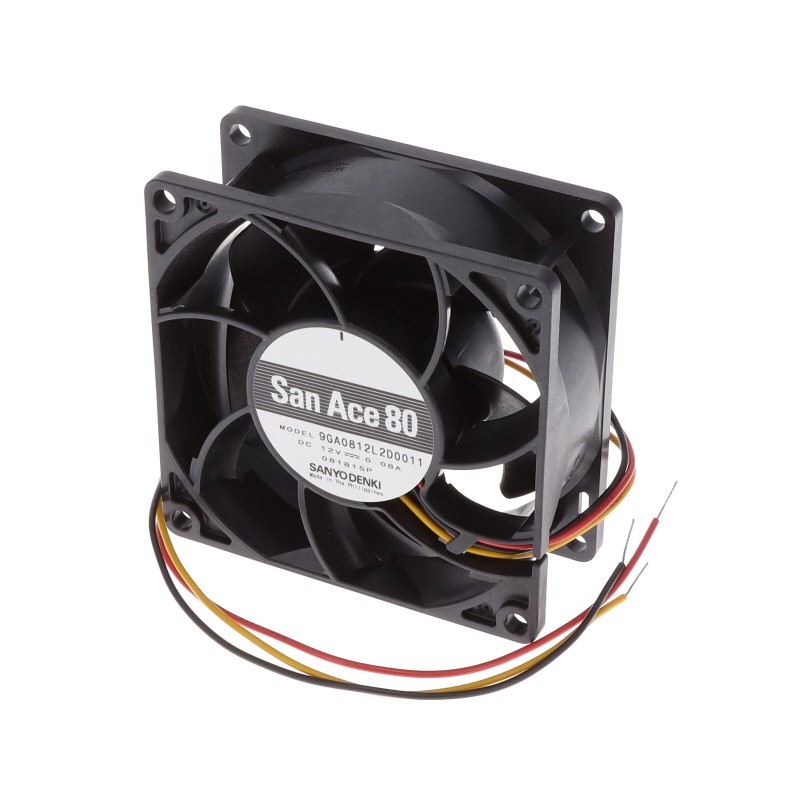 1 pcs : 9GA0812L2D0011 - FAN AXIAL 80X32MM 12VDC WIRE
