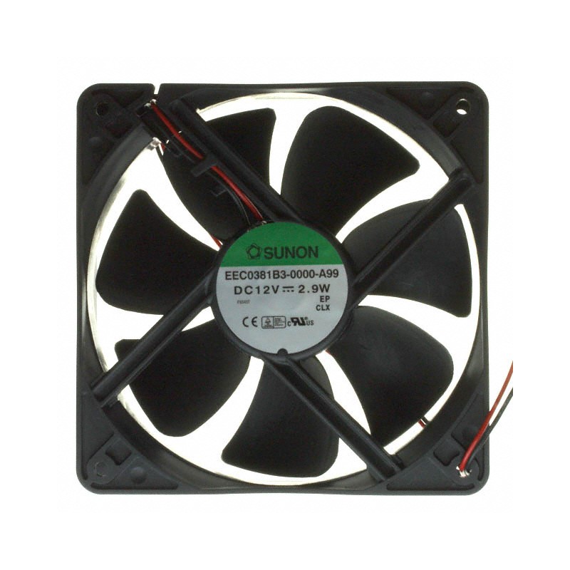 1 pcs : EEC0381B3-000U-A99 - FAN AXIAL 120X38MM 12VDC WIRE