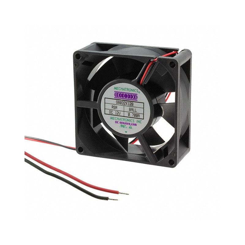 1 pcs : G8032X12B-RSR - FAN AXIAL 80X32MM 12VDC WIRE