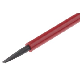 1 pcs - Facom Slotted Insulated Screwdriver, 3 mm Tip, 100 mm Blade, VDE/1000V, 202 mm Overall