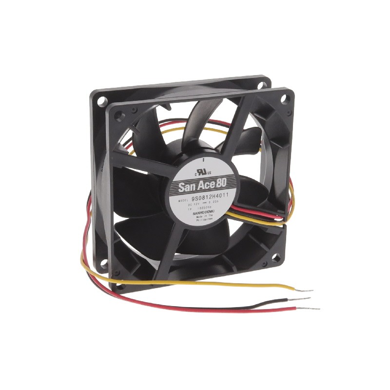 1 pcs : 9S0812H4011 - FAN AXIAL 80X25MM 12VDC WIRE