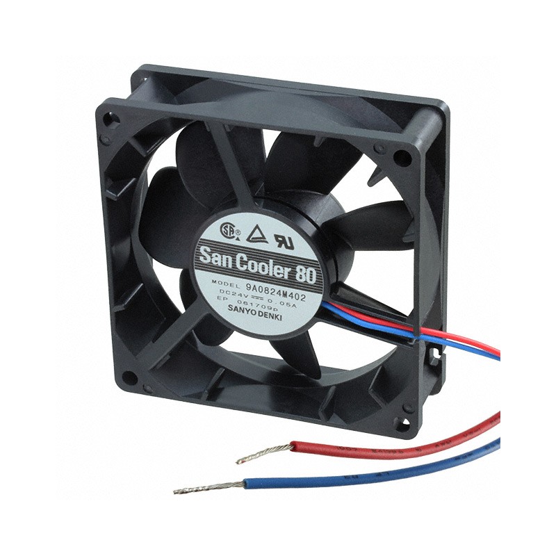 1 pcs : 9A0824M402 - FAN AXIAL 80X25MM 24VDC WIRE