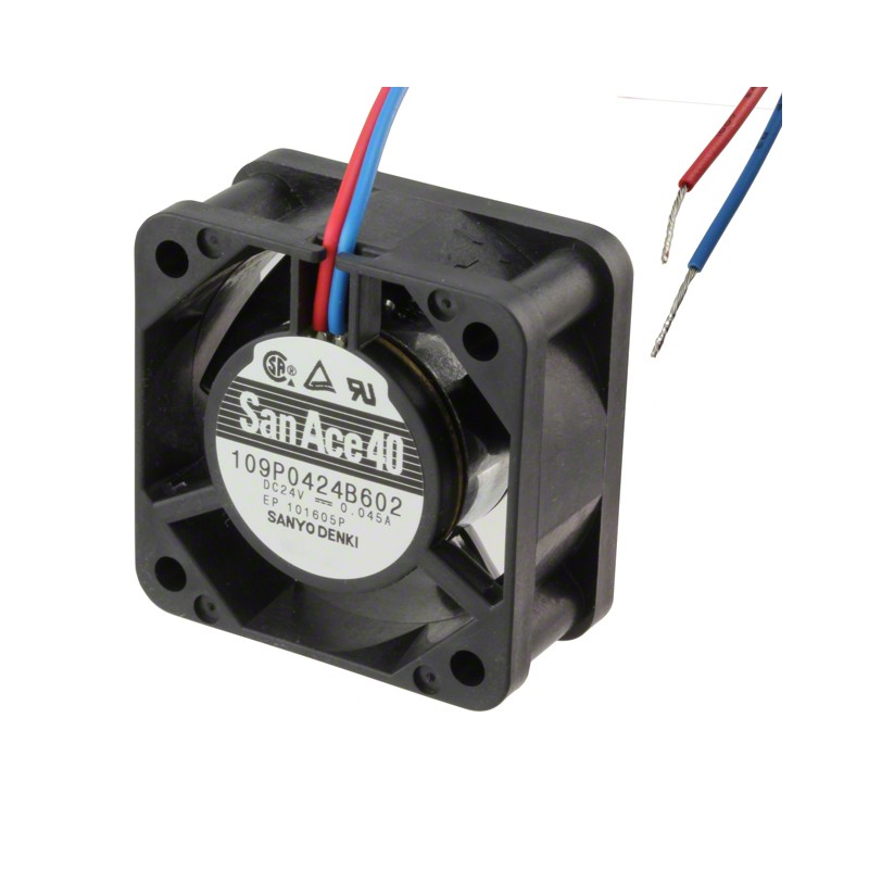 1 pcs : 109P0424B602 - FAN AXIAL 40X20MM 24VDC WIRE