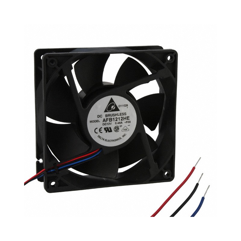 1 pcs : AFB1212HE-F00 - FAN AXIAL 120X38MM 12VDC WIRE
