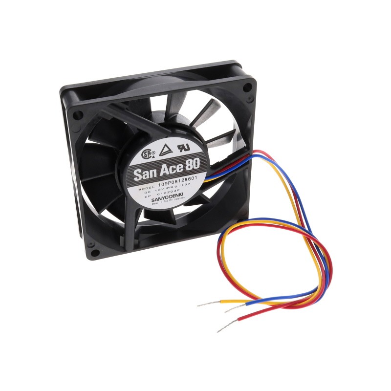 1 pcs : 109P0812M601 - FAN AXIAL 80X20MM 12VDC WIRE