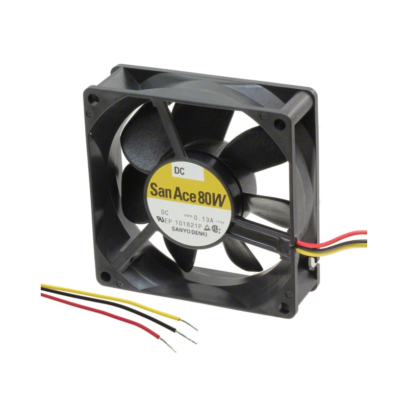 1 pcs : 109P0812C6D01 - FAN AXIAL 80X20MM 12VDC WIRE