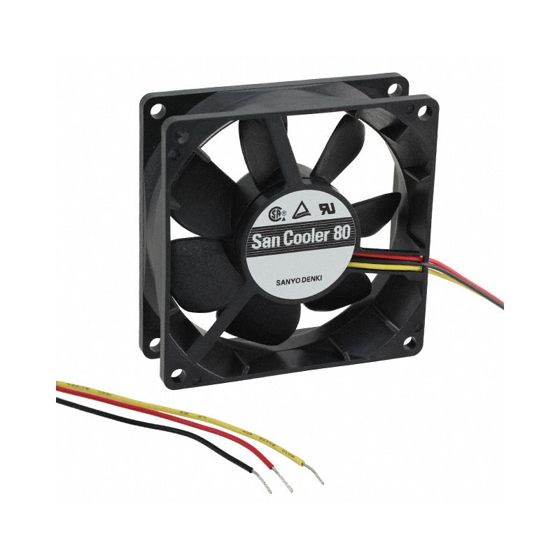 1 pcs : 9A0824H4D01 - FAN AXIAL 80X25MM 24VDC WIRE