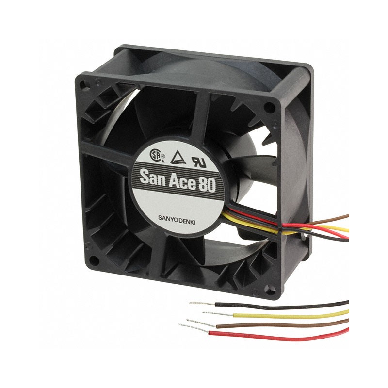 1 pcs : 9S0812P4F011 - FAN AXIAL 80X25MM 12VDC WIRE