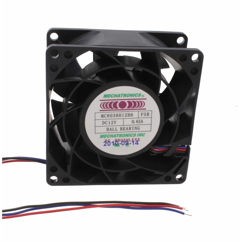 1 pcs : MC8038H12B6-FSR-PC - FAN AXIAL 80X38MM 12VDC WIRE